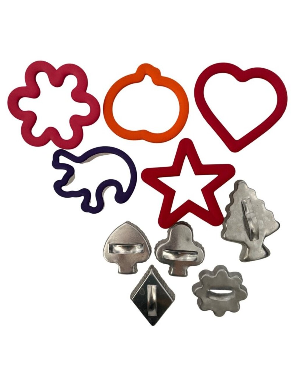 10-Piece Assorted Cookie Cutter Set With Metal & Silicone Shapes For Baking & Cr